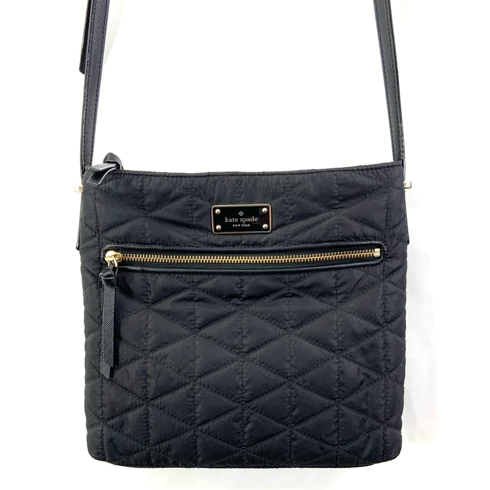 KATE SPADE Black Wilson Road Quilted Dessi Bag Crossbody Handbag Purse - Picture 3 of 15